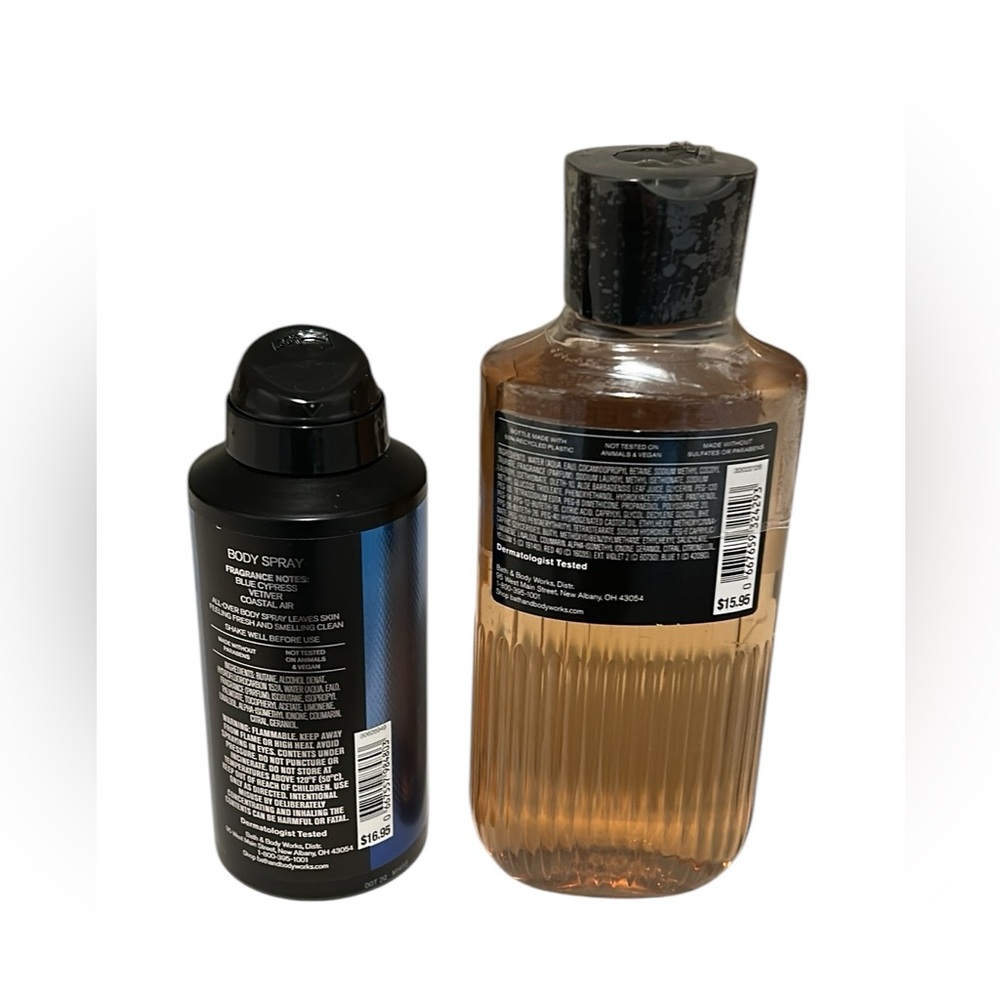 NWT B&BW Two Men’s Body Care Duo Ocean & After Dark Body Wash & Spray - Picture 2 of 2